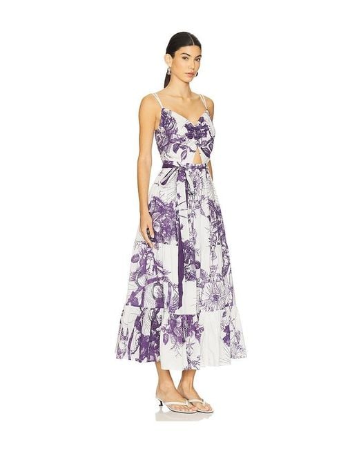 Vestido Largo En Talla En FALGUNI SHANE PEACOCK de color White