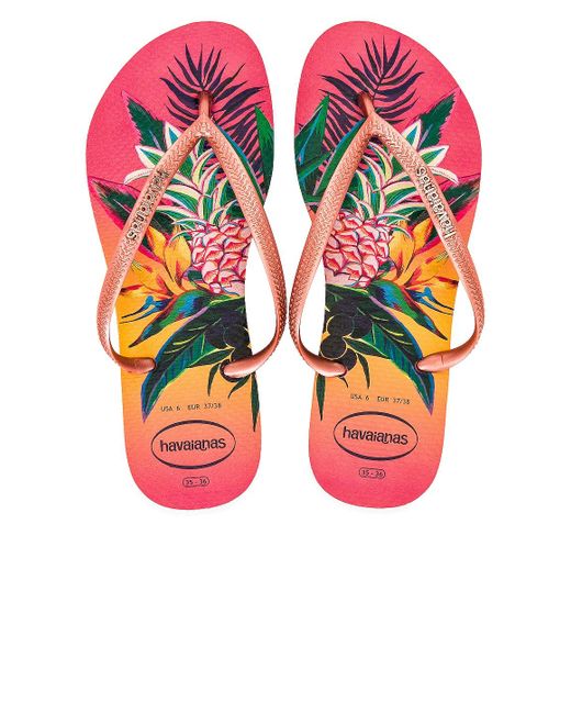 havaianas slim tropical flip flops