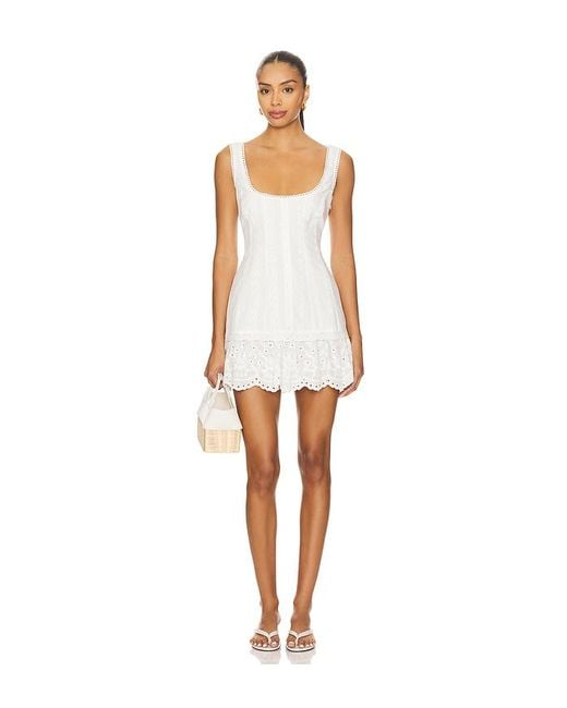 GUIZIO White Aylin Eyelet Dress