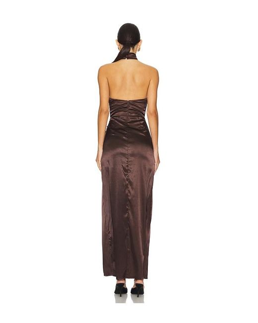 MORE TO COME Brown Darcey Maxi Dress