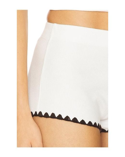 Siedres White Diama Shorts