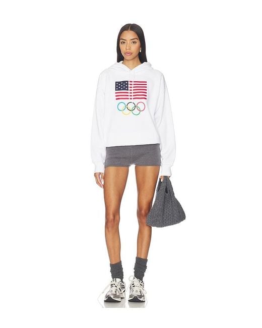 Polo Ralph Lauren White Seasonal Fleece Hood Sweatshirt