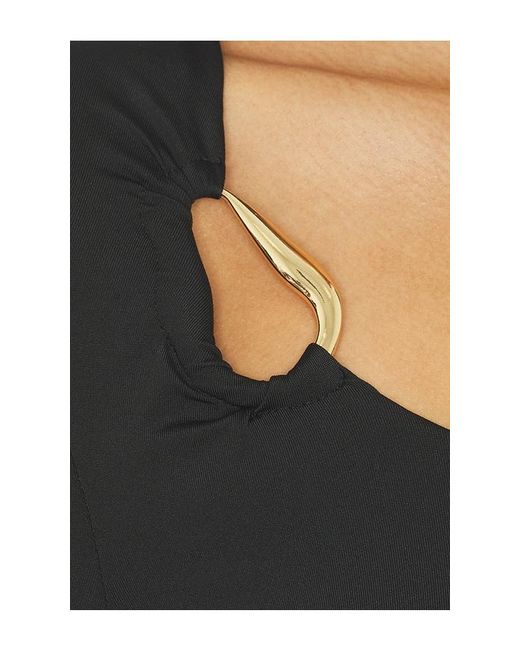 SNDY'S Black Ashley Scoop Neck Maxi Dress