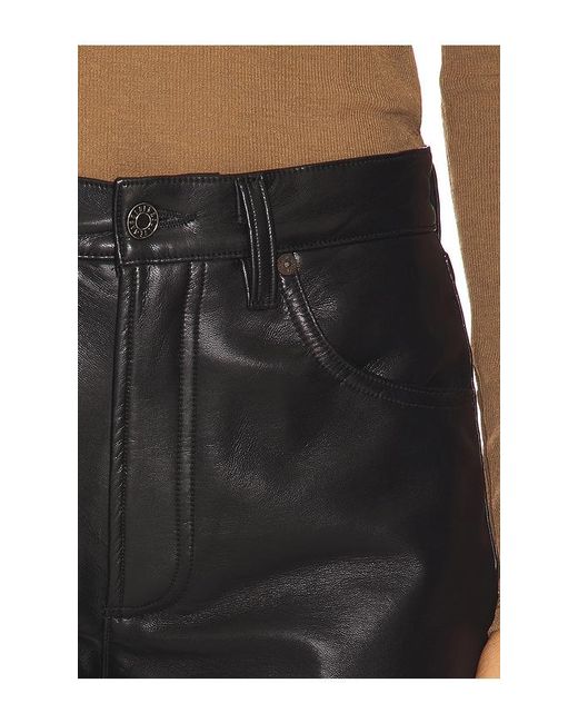 Agolde Black Recycled Leather Kick Boot