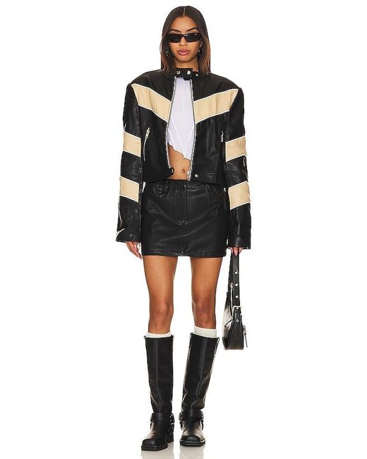 BY.DYLN Black Tobaias Faux Leather Skirt