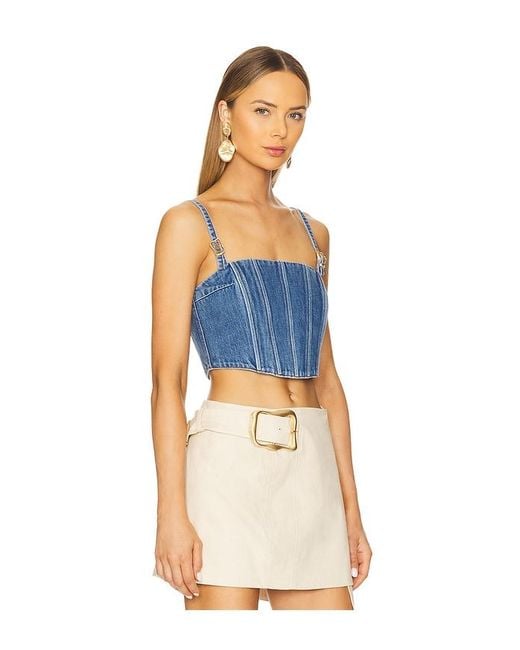 Cult Gaia Blue Lauren Top