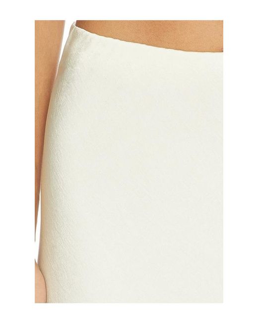 Bardot White Elisan Lace Satin Midi Skirt