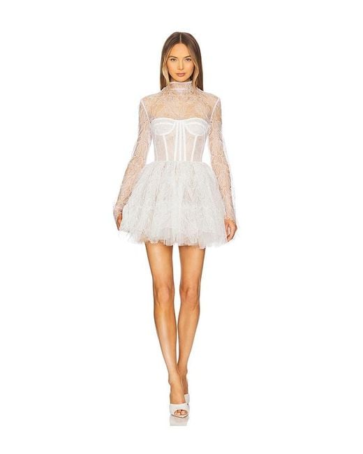 Bronx and Banco White Maraya Arabella Lace Mini Dress