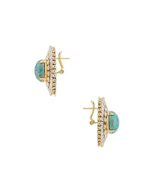 Anton Heunis Multicolor Stud With Clip Oval Earrings