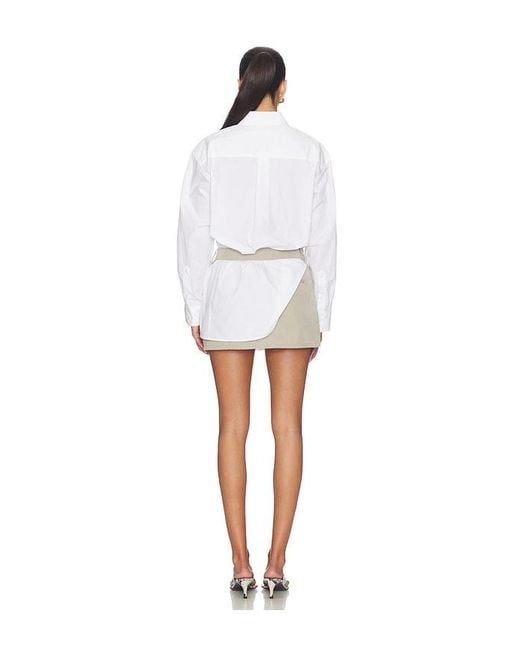 Alexander Wang White Pre-Styled Dress With Tucked Shirt