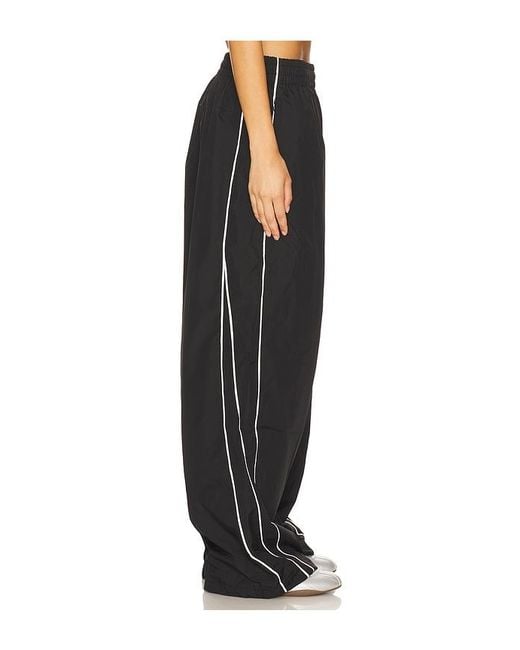 Jaded London Black Micro Fibre Jogger Pant