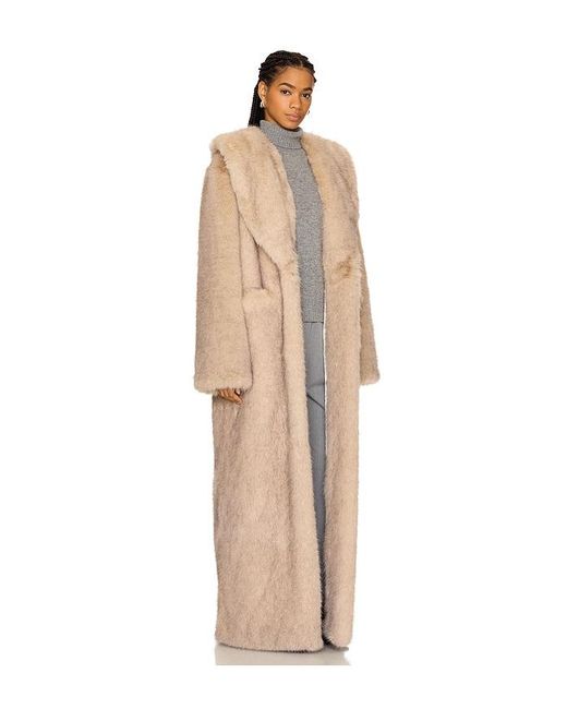 Lovers + Friends Natural Vincent Faux Fur Coat