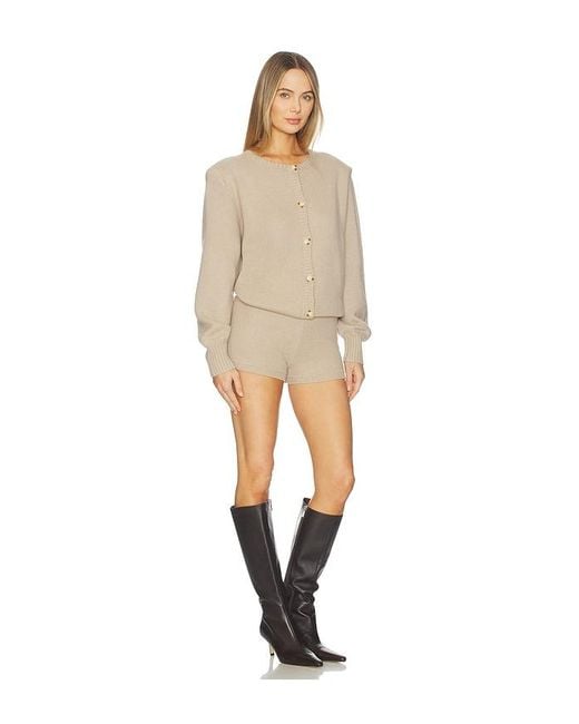 SER.O.YA Natural Sable Knit Romper
