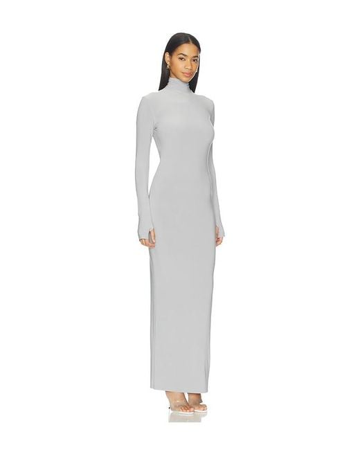 Norma Kamali White X Lifestyle Turtle Long Dress