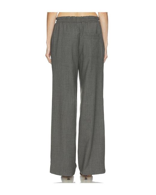 Helsa Gray Wool Blend Drawcord Trousers