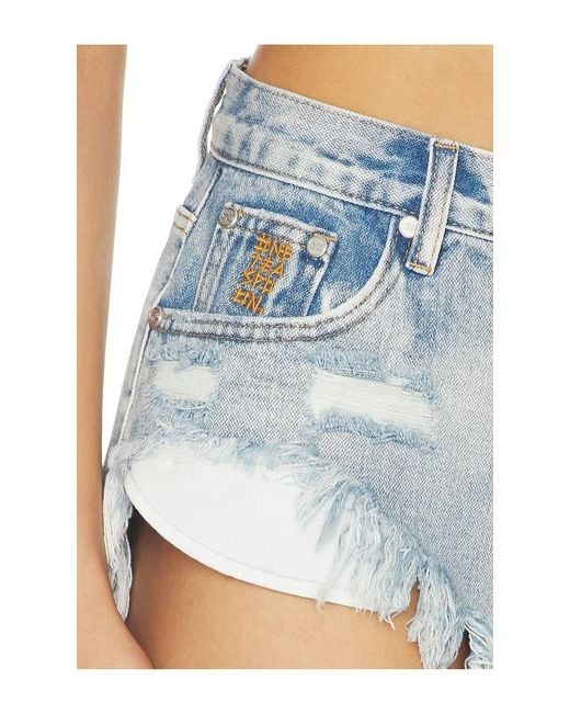 One Teaspoon Blue Rollers Low Waist Denim Shorts