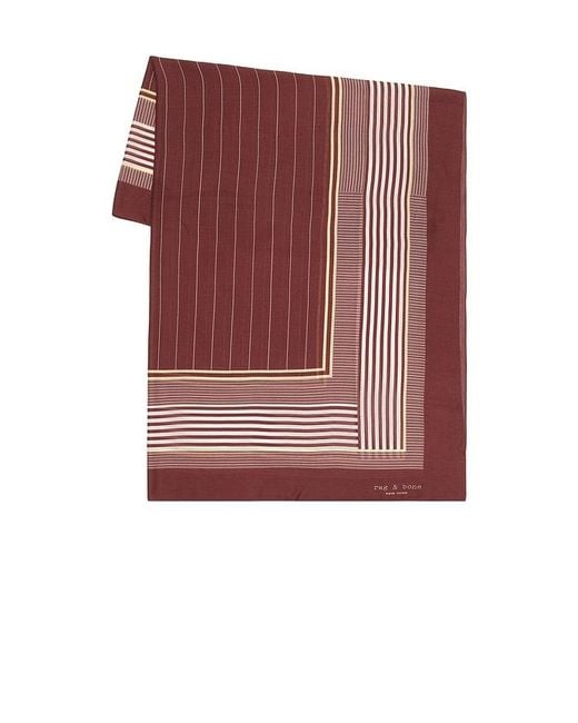 Rag & Bone Brown Pin Stripe Scarf