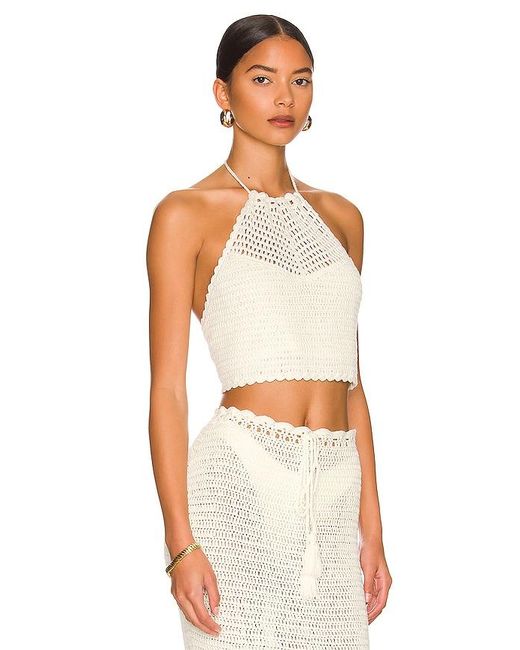 MORE TO COME White Angelina Halter Top