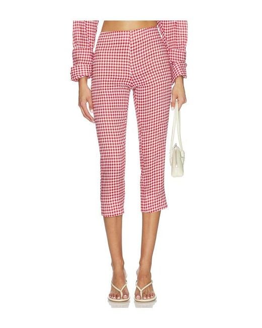 AEXAE Pink Linen Capri Pant