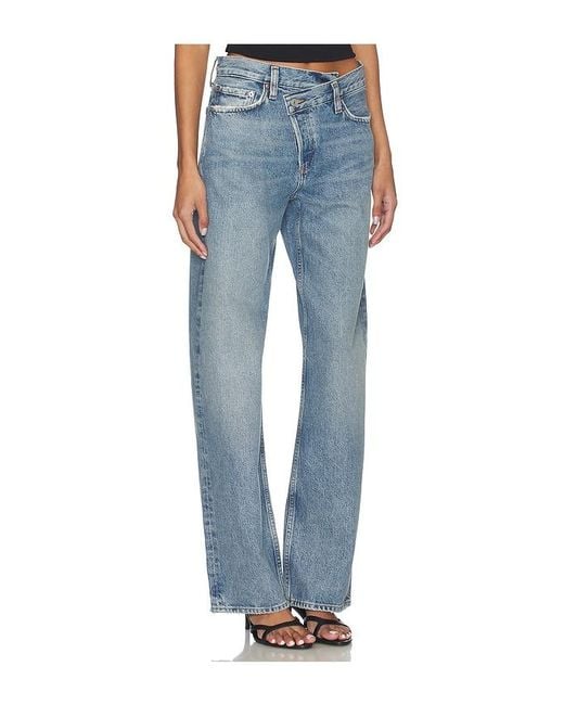 Agolde Blue Arc Criss Cross Jeans