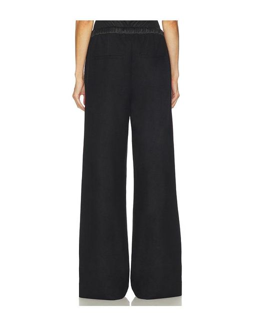 Vince Black Mid Rise Satin Combo Pull On Pant