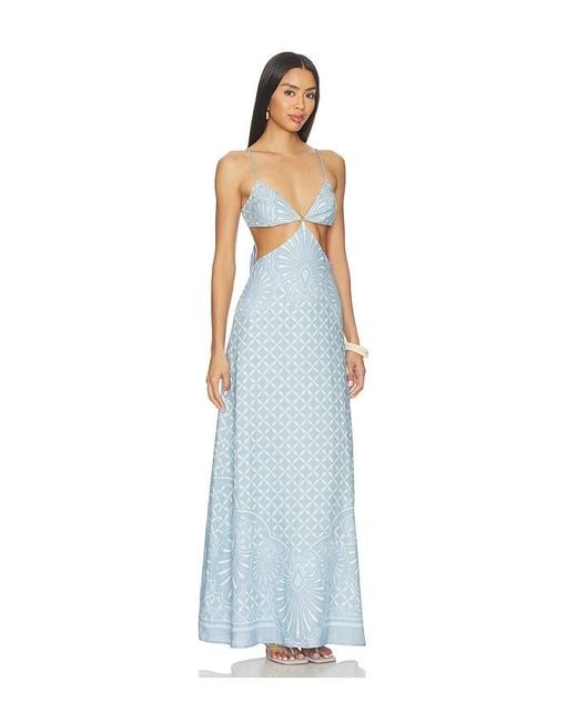 Shani Shemer Blue Maya Maxi Dress