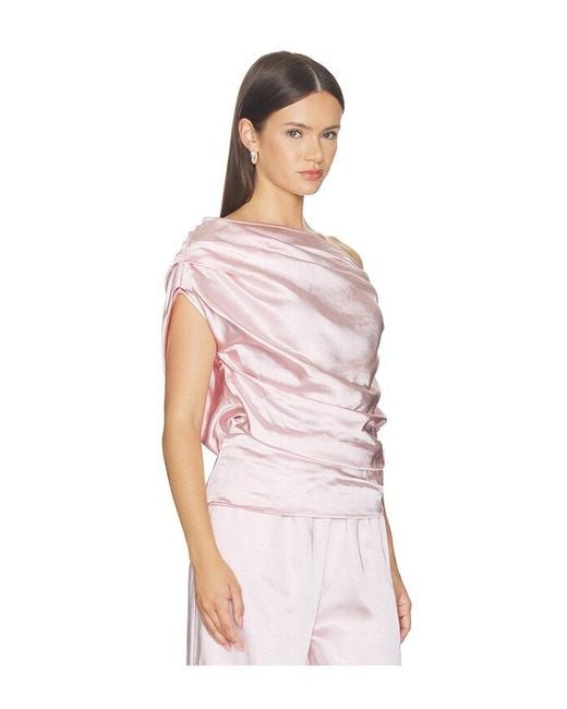 SNDY'S Pink Dove Asymmetric Top