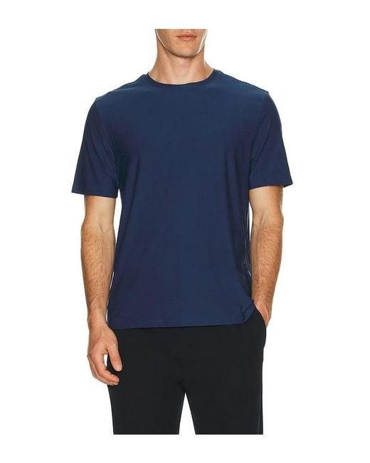 Beyond Yoga Blue Featherweight Always Beyond Crew Tee 2.0 for men