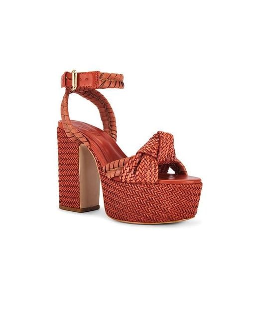SCHUTZ SHOES Khari プラットフォームサンダル Red