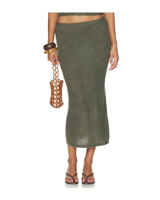Bobi Green Blair Maxi Skirt