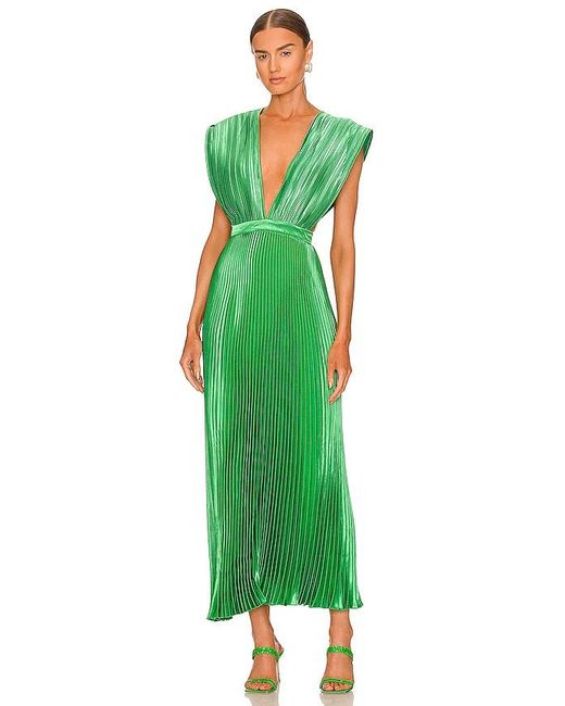 L'idée Green Gala Midi Dress