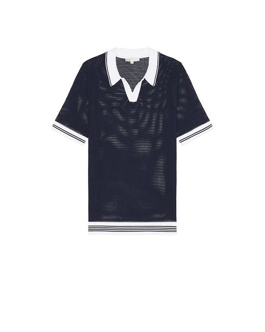メンズ Onia Mesh Knit Polo Blue