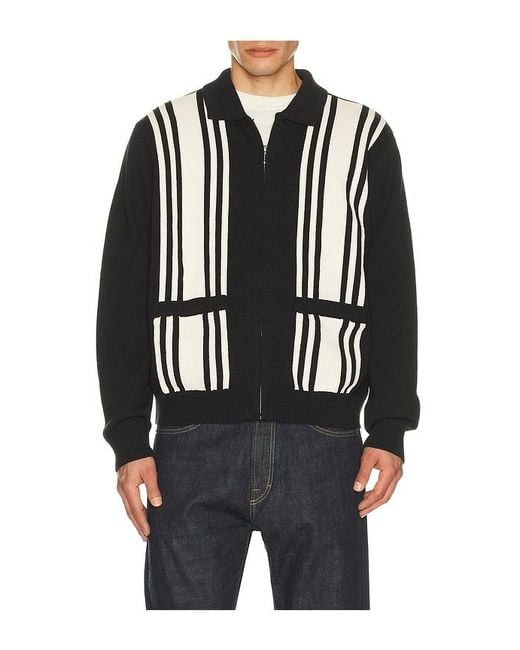 Obey Black Matt Zip Up Sweater for men