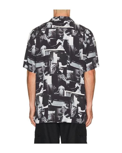 vowels Black Printed Still Shirt for men