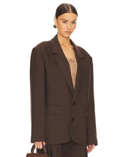 Helsa Brown Oversized Suit Blazer