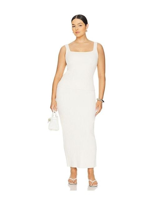 L'academie White 'Academie Ramina Midi Knit Skirt