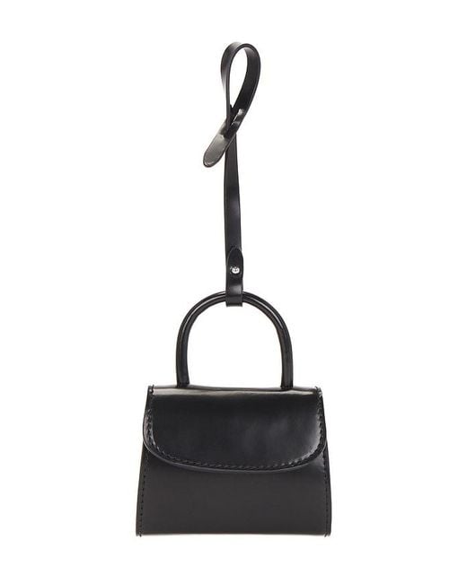 By Far Black Mini Mini Card Holder