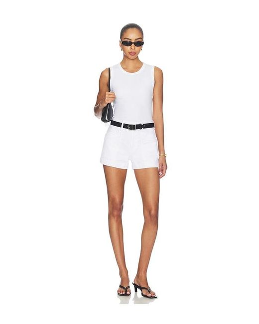 Amo Denim White Rebecca Short