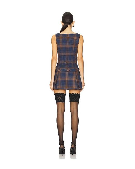 h:ours Blue Mila Mini Dress