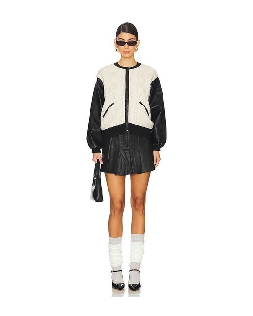 Astr Black Faux Leather Pleated Mini Skirt