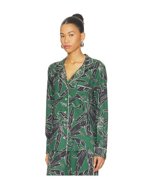 The Upside Green Tamara Rio Collared Top
