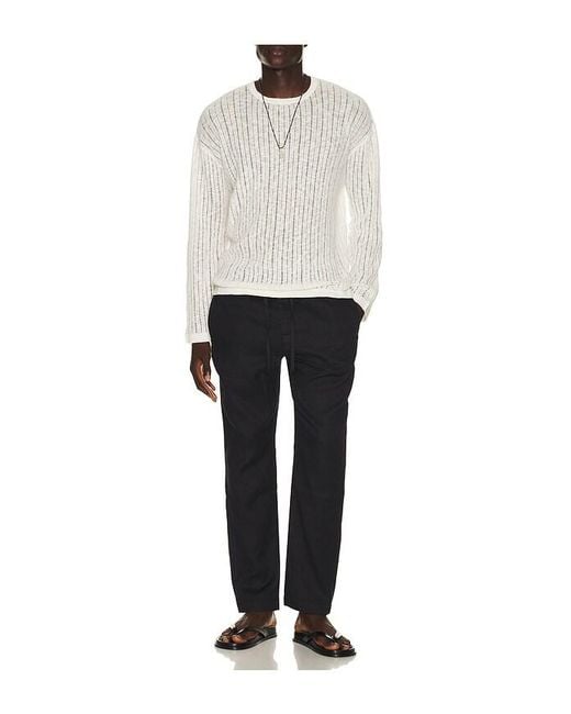 Frescobol Carioca Black Oscar Linen Chino Pant for men