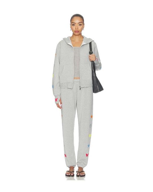 Lauren Moshi White Tanzy Boyfriend Sweatpant