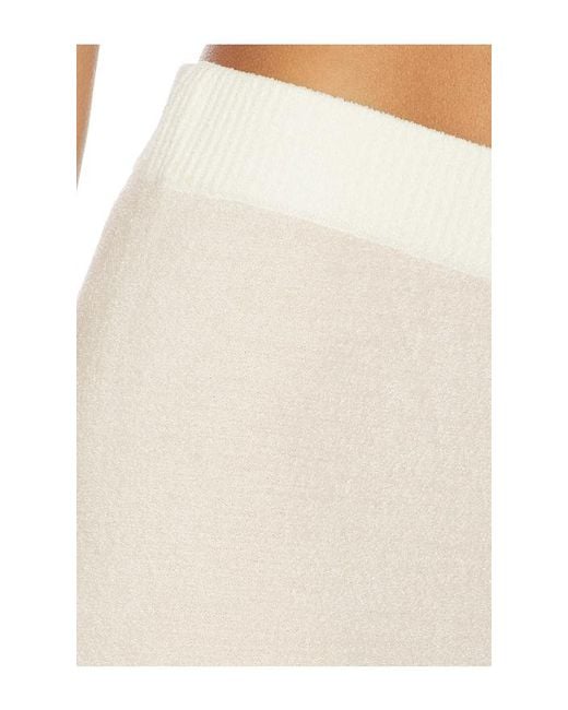 Barefoot Dreams White Cozy Chic Ultra Lite Color Block Jogger