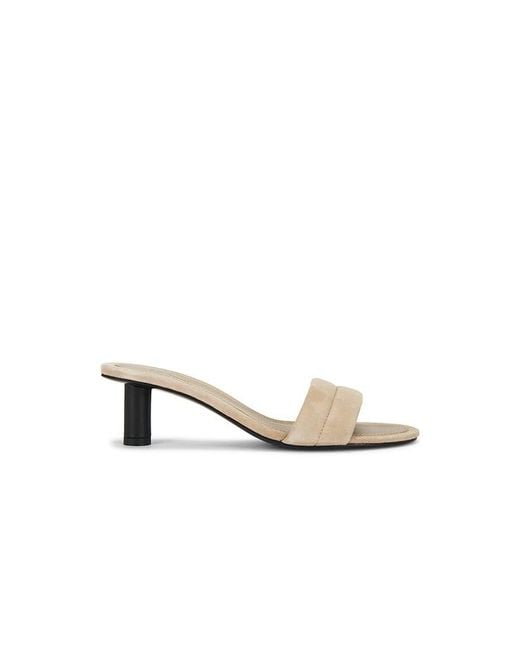 St. Agni White Suede Stitch Detail Heel