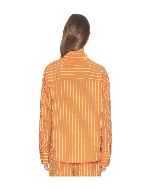 La Ligne Orange Oversized Button Down Shirt