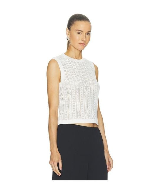 Anine Bing White Moni Crop Tank