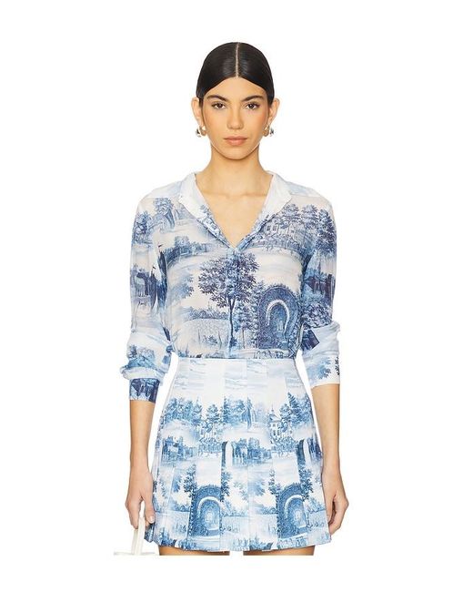 Alice + Olivia Blue Willa Top