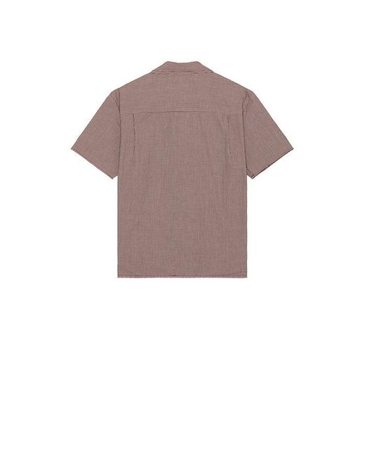 Brixton Multicolor Micro Plaid Relaxed Short Sleeve Shirt for men
