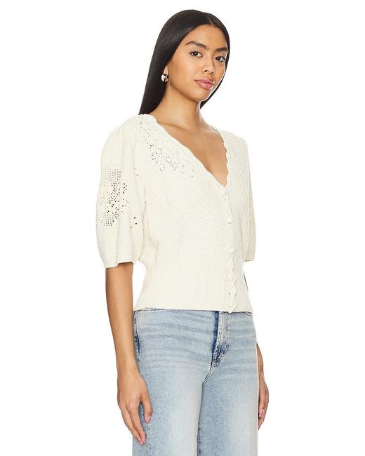 7 For All Mankind White Western Cardigan